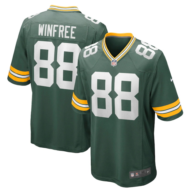 mens nike juwann winfree green green bay packers game jersey